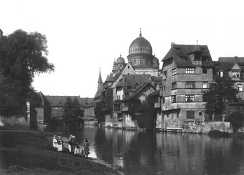 Die Synagoge in Nürnberg, ca. 1910